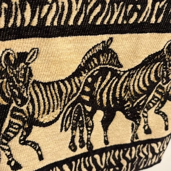 Vintage 80s 90s Tapestry Zebra Vest Woman’s Large - Picture 5 of 11